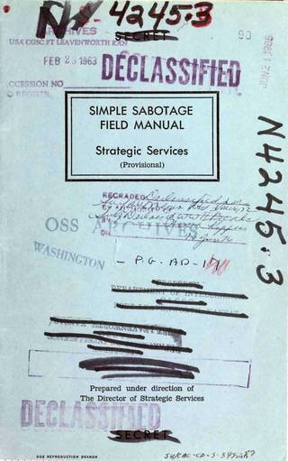 Cover of Simple Sabotage Field Manual